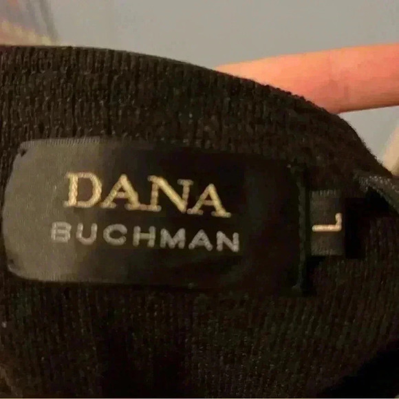 Dana Buchman Women’s Brown Top w/Leather & Merino Wool Size Large - Picture 5 of 11